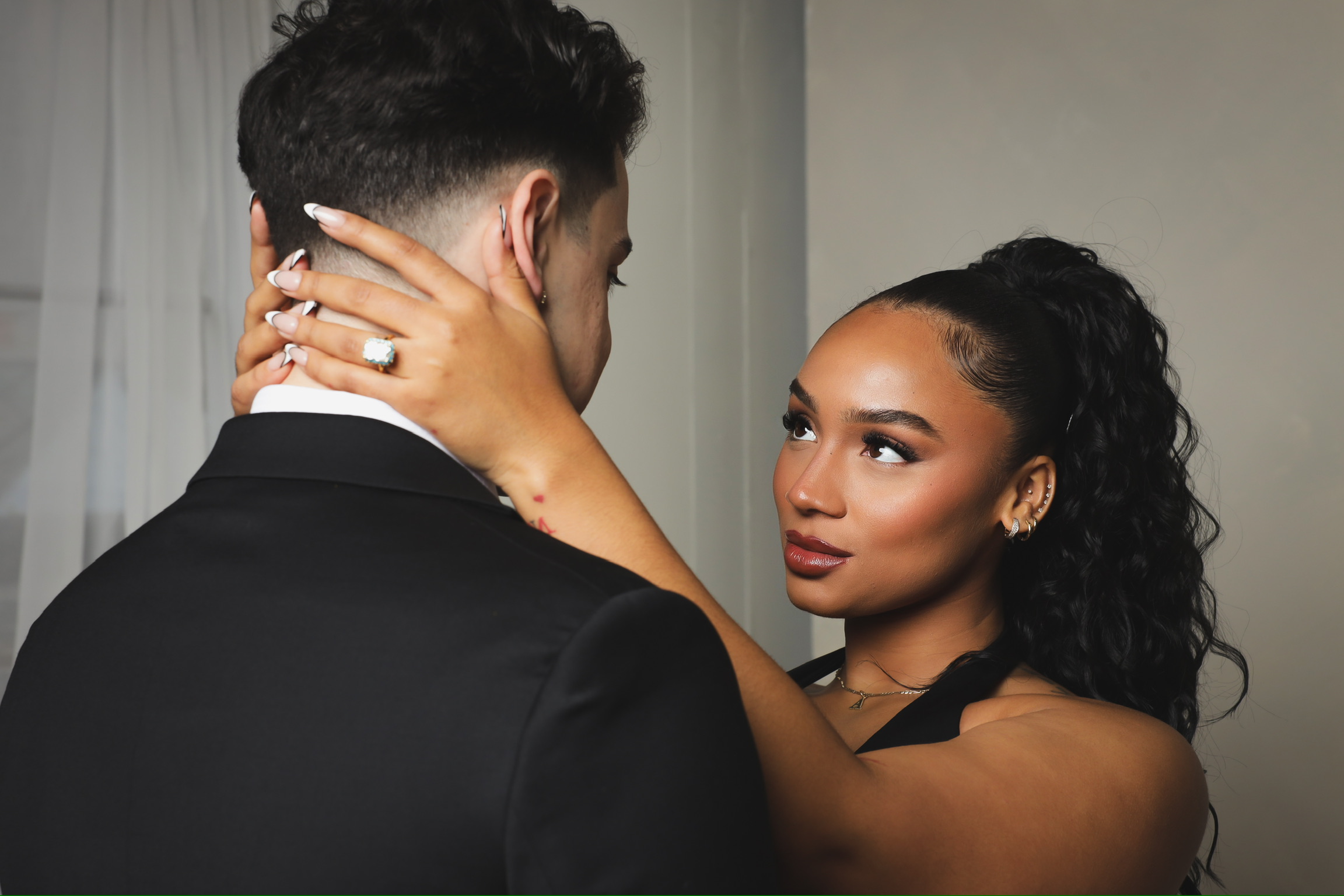 Anthony and Shadean during their engagement session